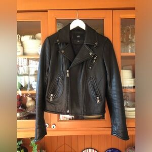 Line Lamb Leather Jacket